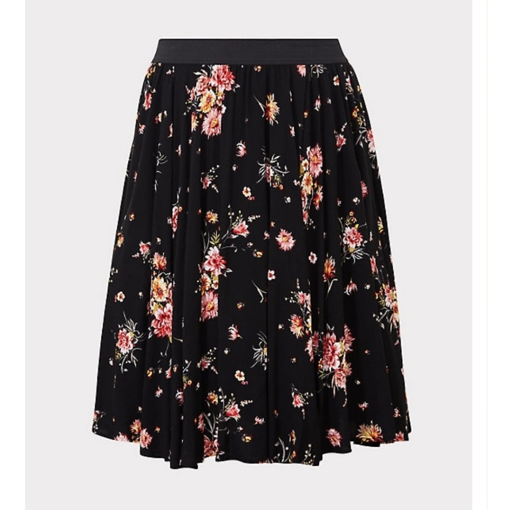 TORRID Challis Midi Skirt - Sz 3/4